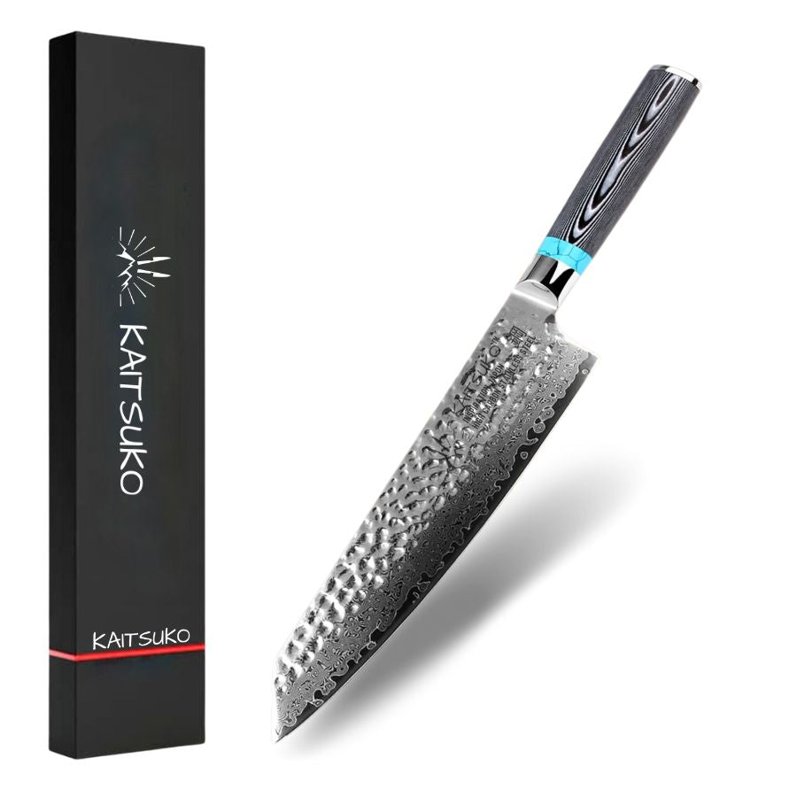 kiritsuke knife grey resin handle