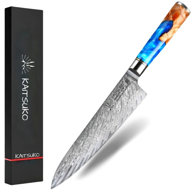 67-layer Damascus steel meat and fish knife