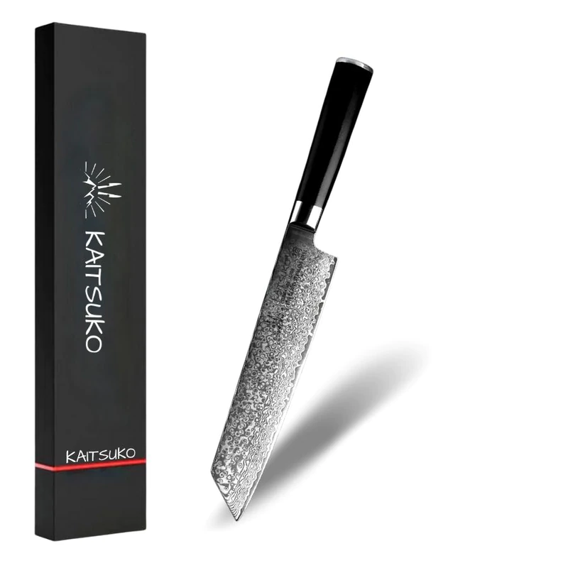 67-layer black damask steel japanese kitchen knife