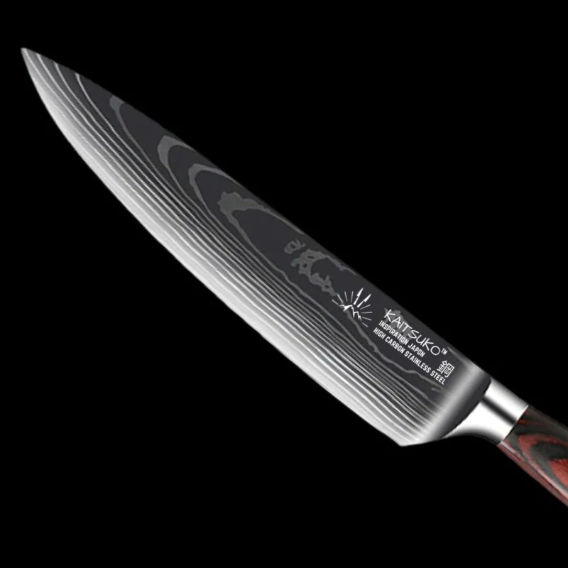 Damascus steel Japanese knife blade