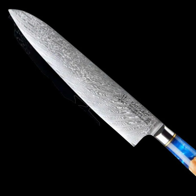 Damascus steel professional japanese chef's knives