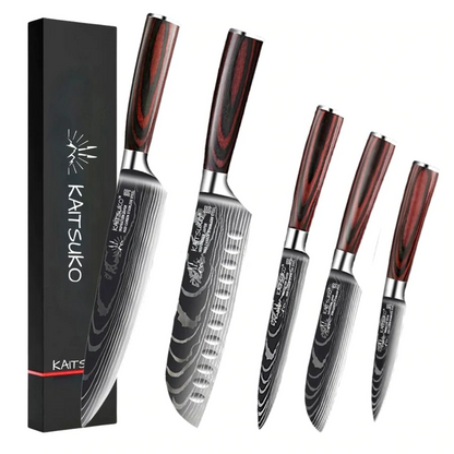 Forest wood Japanese knife kit